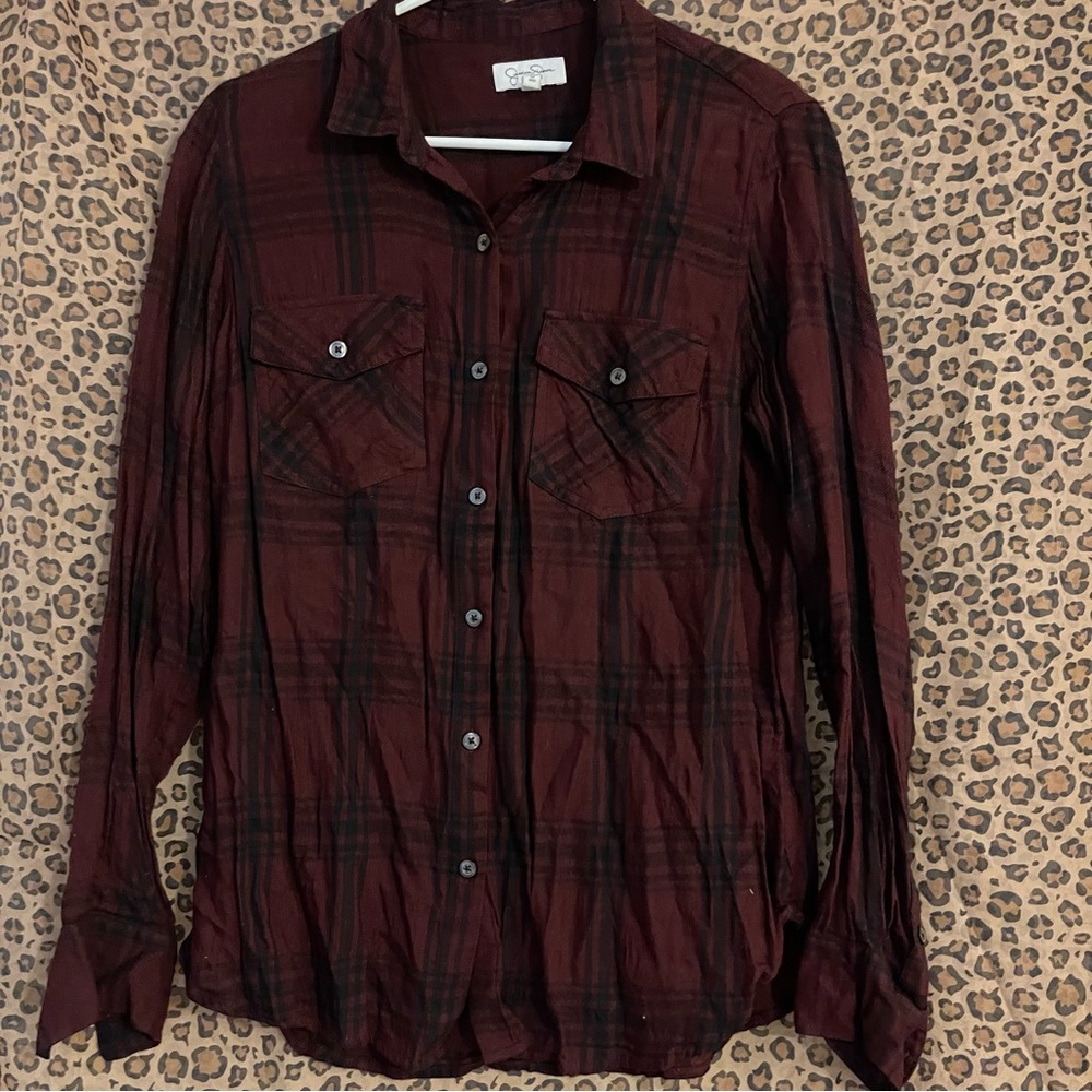 Jessica Simpson button up Flannel